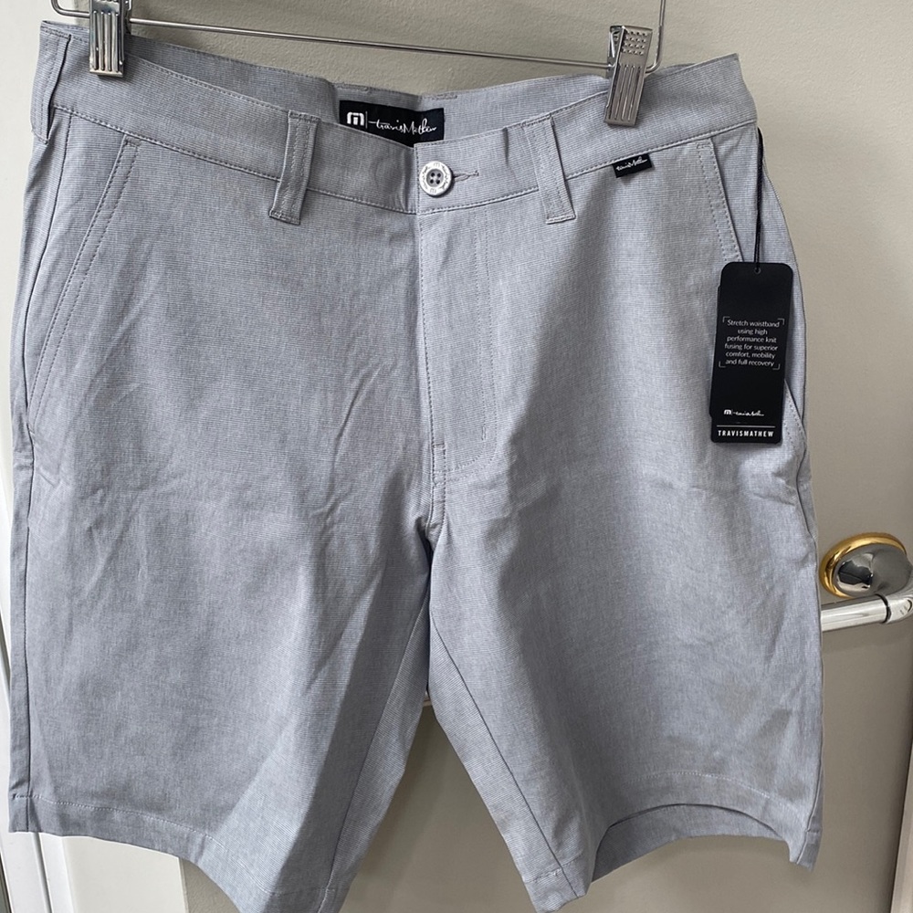 Travis Mathew El Dorado Shorts. Never worn with tags. Size 30. Light Gray